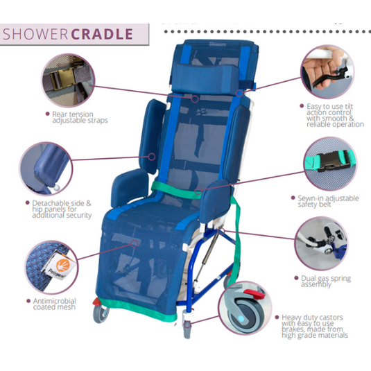 Paediatric Tilt-In-Space Shower Chair